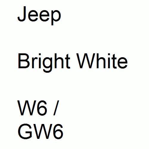 Jeep, Bright White, W6 / GW6.